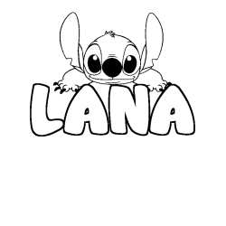 Dibujo para colorear LANA - decorado Stitch