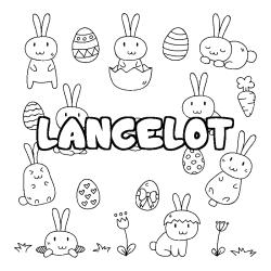 Coloración del nombre LANCELOT - decorado Pascua