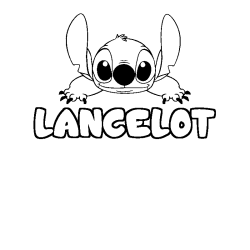 Coloración del nombre LANCELOT - decorado Stitch