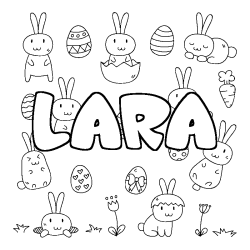 Dibujo para colorear LARA - decorado Pascua