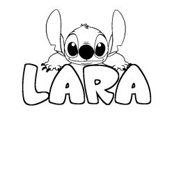 Dibujo para colorear LARA - decorado Stitch