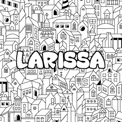 Dibujo para colorear LARISSA - decorado ciudad