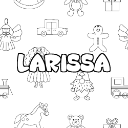 Coloración del nombre LARISSA - decorado juguetes