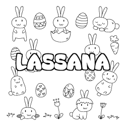 Coloración del nombre LASSANA - decorado Pascua