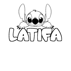 Dibujo para colorear LATIFA - decorado Stitch