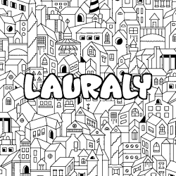 Dibujo para colorear LAURALY - decorado ciudad