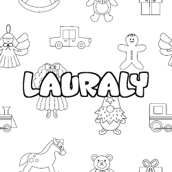 Dibujo para colorear LAURALY - decorado juguetes