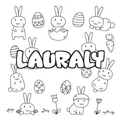 Coloración del nombre LAURALY - decorado Pascua