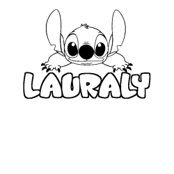 Dibujo para colorear LAURALY - decorado Stitch