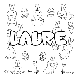 Dibujo para colorear LAURE - decorado Pascua