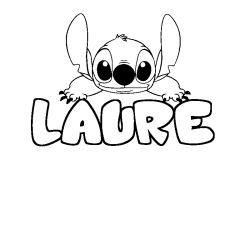 Dibujo para colorear LAURE - decorado Stitch