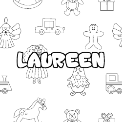 Dibujo para colorear LAUREEN - decorado juguetes