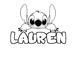 Dibujo para colorear LAUREN - decorado Stitch