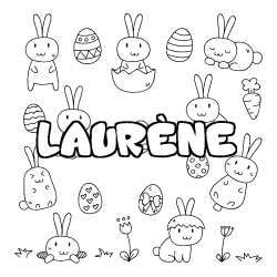 Dibujo para colorear LAUR&Egrave;NE - decorado Pascua