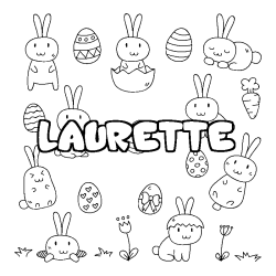 Dibujo para colorear LAURETTE - decorado Pascua