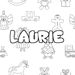 Dibujo para colorear LAURIE - decorado juguetes