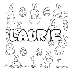 Dibujo para colorear LAURIE - decorado Pascua