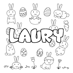 Dibujo para colorear LAURY - decorado Pascua