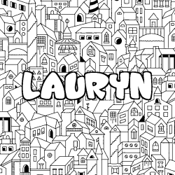 Dibujo para colorear LAURYN - decorado ciudad