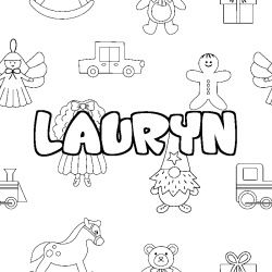 Dibujo para colorear LAURYN - decorado juguetes