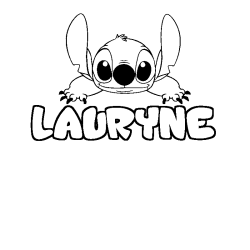 Coloración del nombre LAURYNE - decorado Stitch