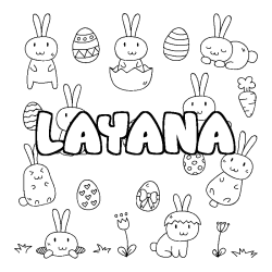 Dibujo para colorear LAYANA - decorado Pascua