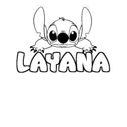 Dibujo para colorear LAYANA - decorado Stitch