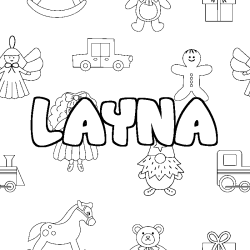 Coloración del nombre LAYNA - decorado juguetes