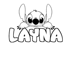 Dibujo para colorear LAYNA - decorado Stitch