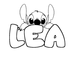 Dibujo para colorear LEA - decorado Stitch