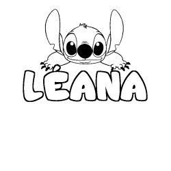 Dibujo para colorear L&Eacute;ANA - decorado Stitch