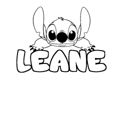 Dibujo para colorear LEANE - decorado Stitch