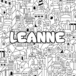 Dibujo para colorear LEANNE - decorado ciudad