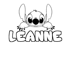 Dibujo para colorear L&Eacute;ANNE - decorado Stitch