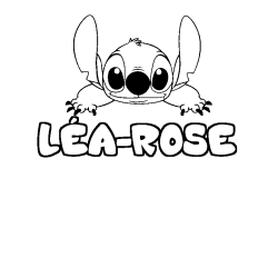 Dibujo para colorear L&Eacute;A-ROSE - decorado Stitch