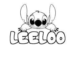 Dibujo para colorear LEELOO - decorado Stitch