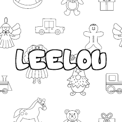 Coloración del nombre LEELOU - decorado juguetes