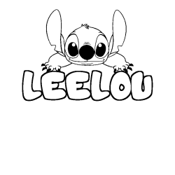 Dibujo para colorear LEELOU - decorado Stitch