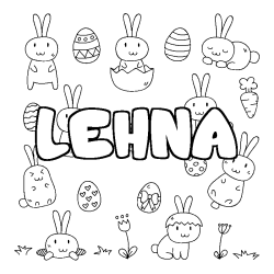 Dibujo para colorear LEHNA - decorado Pascua