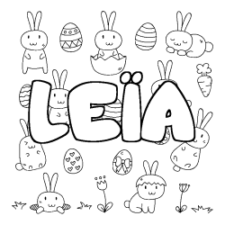 Dibujo para colorear LE&Iuml;A - decorado Pascua