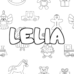 Dibujo para colorear LELIA - decorado juguetes