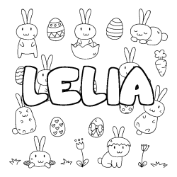 Dibujo para colorear LELIA - decorado Pascua