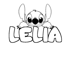 Dibujo para colorear LELIA - decorado Stitch