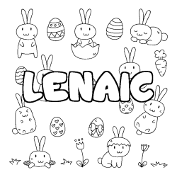 Coloración del nombre LENAIC - decorado Pascua