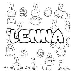 Dibujo para colorear LENNA - decorado Pascua