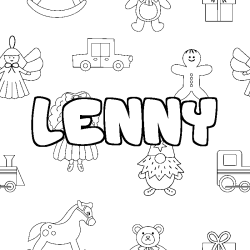 Coloración del nombre LENNY - decorado juguetes