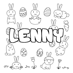 Coloración del nombre LENNY - decorado Pascua