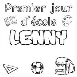 Coloración del nombre LENNY - decorado primer día de escuela