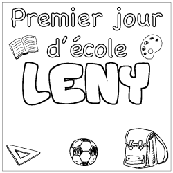 Coloración del nombre LENY - decorado primer día de escuela