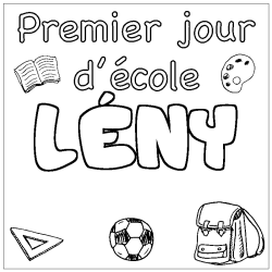 Coloración del nombre LÉNY - decorado primer día de escuela